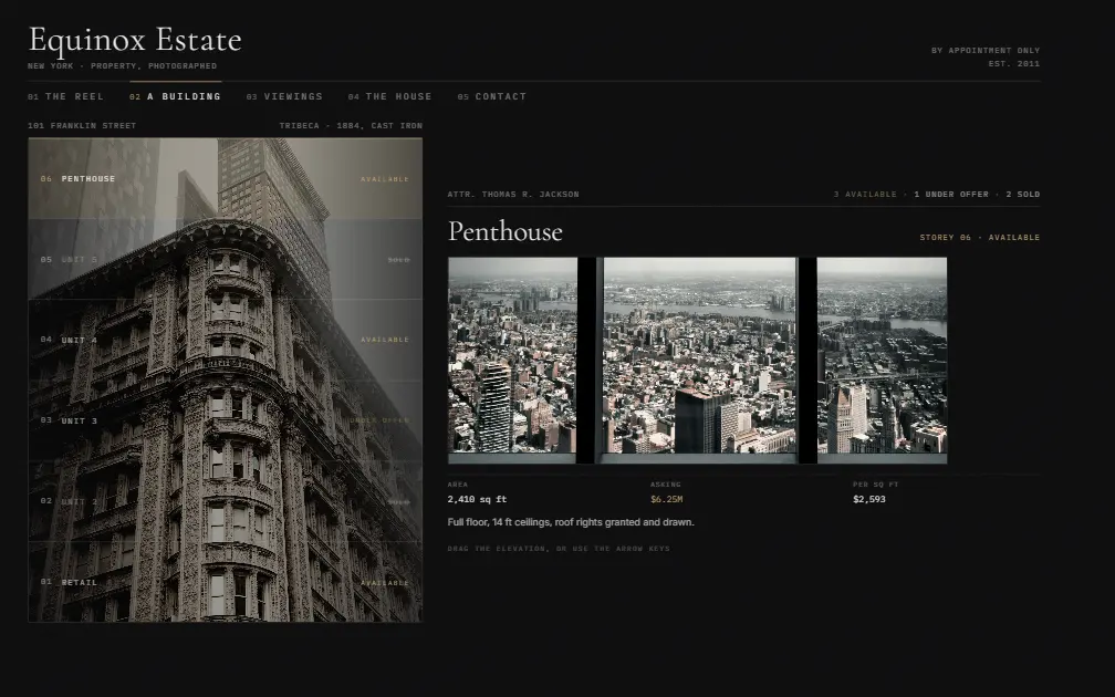 EQUINOX ESTATE — A Building page