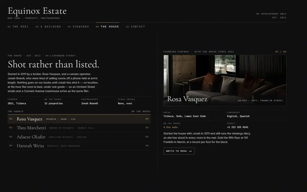 EQUINOX ESTATE — The House page