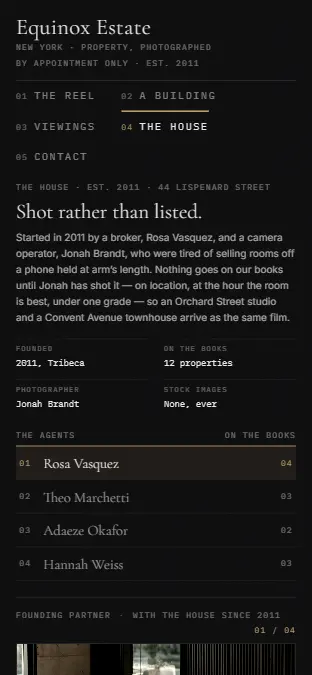 EQUINOX ESTATE — The House, on a phone