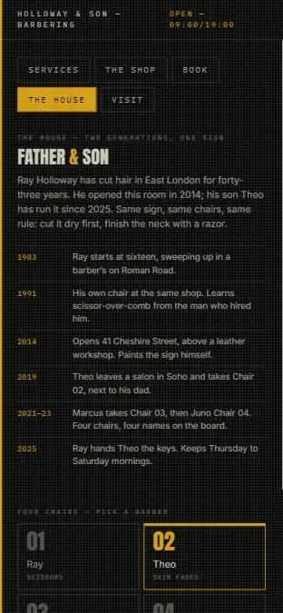HOLLOWAY & SON — The House, on a phone
