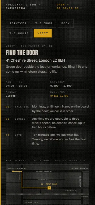 HOLLOWAY & SON — Visit, on a phone