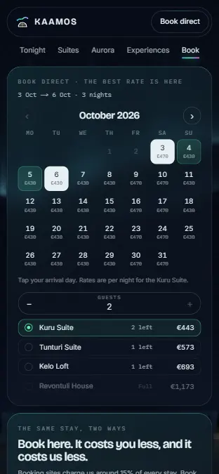 KAAMOS — Book, on a phone