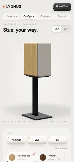LYDHUS — Configure, on a phone