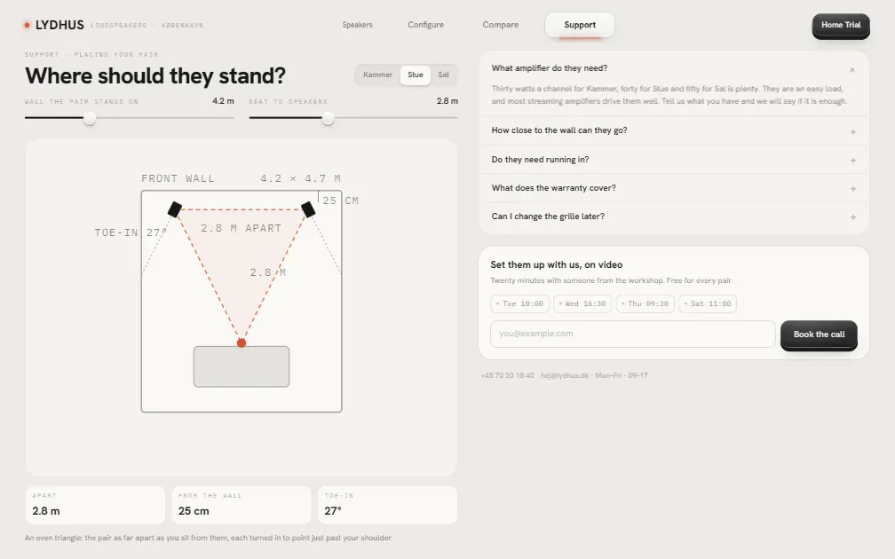 LYDHUS — Support page