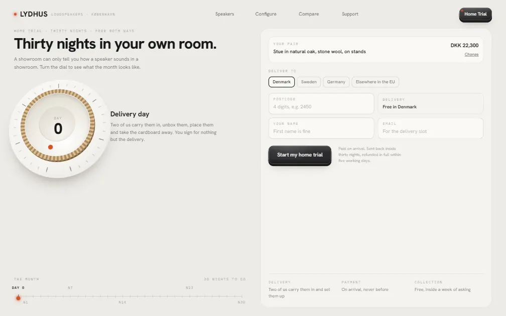 LYDHUS — Home Trial page