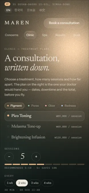 MAREN — Clinic, on a phone