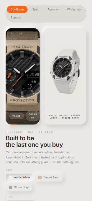 PRO.TECH — Configure, on a phone