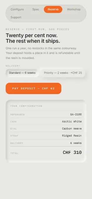 PRO.TECH — Reserve, on a phone