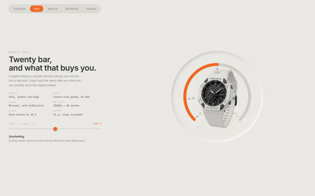 PRO.TECH — Spec page