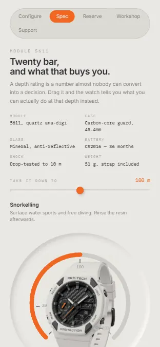 PRO.TECH — Spec, on a phone