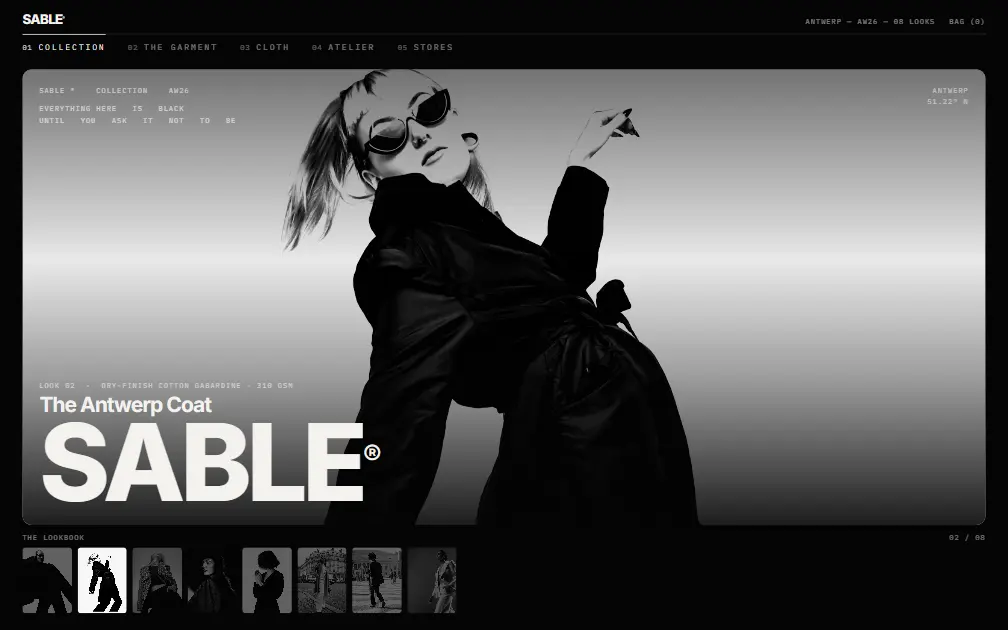 SABLE — an example fashion website